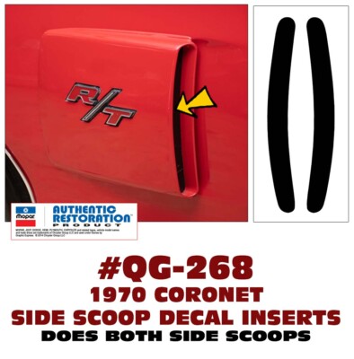 Graphic Express QG-567 1970 Dodge Coronet Super Bee Reverse 'C' Stripe Vinyl Decal Kit