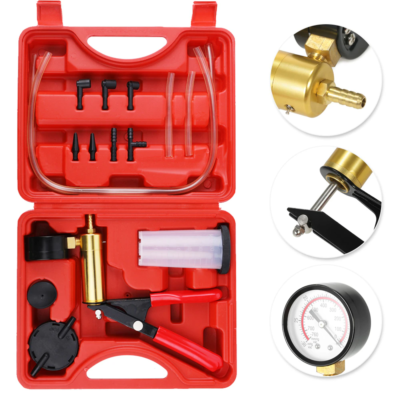 #ad Hand Held Vacuum Pressure Pump Tester Set Brake Fluid Bleeder Bleeding Kit Box $15.99