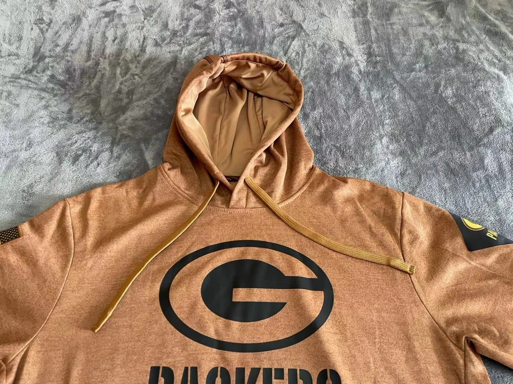 Adult Men's Salute to Service Club American Football Pullover Hoodie Brown 23