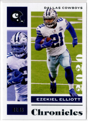 2020 Panini Chronicles Football Ezekiel Elliott No. 27 Dallas Cowboys