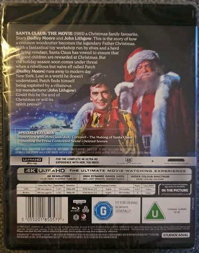 Santa Claus The Movie 4K Ultra HD + Blu-ray Brand New Sealed - Picture 2 of 2