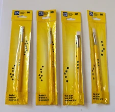 Vintage Loew-Cornell Set of 4 Artist's Brushes 5605 5606, 5607