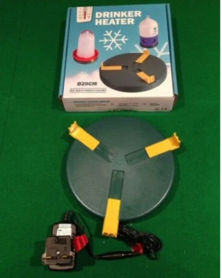 HAVEN HENS 20cm Drinker Heater Pad Stop chicken/poultry water freezing anti freeze plate UK