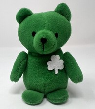 Russ Shamrock St Patrick s Day Bear Green Bean Bag Luv Pet Plush Stuffed RARE