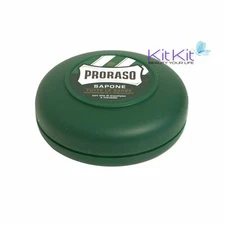 Proraso Green Shaving Soap In A Bowl 75ml (Eucalyptus, Natural Cream)