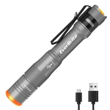 EverBrite Rechargeable Pen Light Pocket Pen Flashlight USB C Cable 4 Light Modes