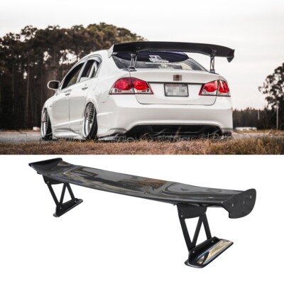 For 06-11 Honda Civic 8th Sedan JS Carbon Fiber Rear Trunk Wing Spoiler Lip