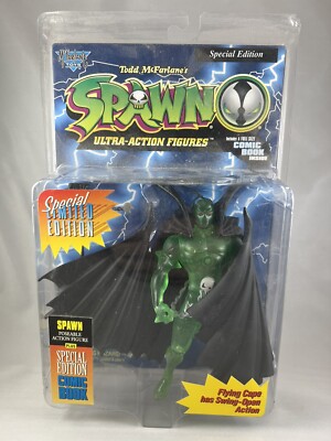SPAWNフィギュア　スペシャルリミテッドエディション クリアグリーンSPAWN Mcfarlane Series 1 Special Limited Edition GREEN Necroplasma Spawn