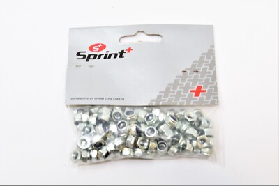 Sprint M5 Nyloc Muttern x 100 silber versch. Einsatz 8mm Größenschlüssel M5 x 0,8 Gewinde