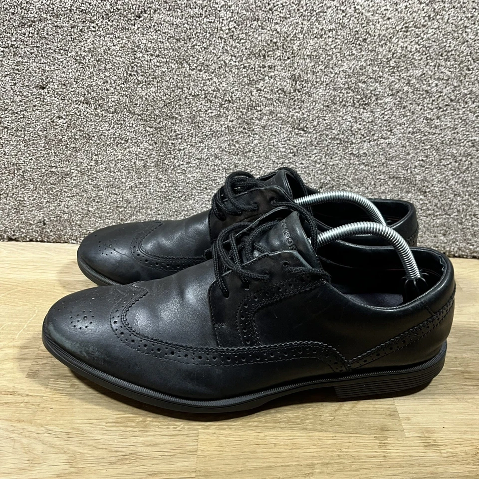 Zapato Oxford Rockport adiPrene by Adidas cuero negro confort para mujer talla 9W Foto 3 de 4