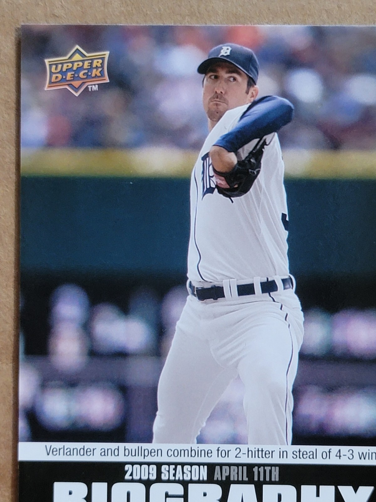 Justin Verlander 2010 Upper Deck Biography Baseball Card SB7 | eBay