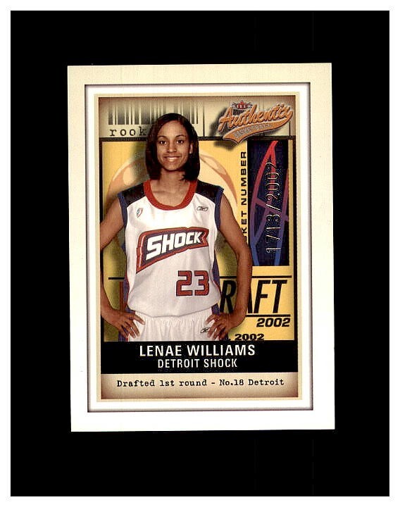 Lenae Williams 2002 Fleer Authentix WNBA 1713/2002 #118 rookie