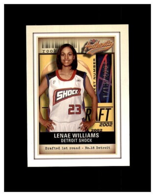 WNBA Detroit Shock サイン入り写真 Lenae Williams 2002 Fleer Authentix WNBA 1713/2002 #118 rookie