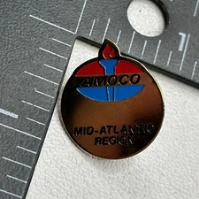 Vintage AMOCO MID ATLANTIC REGION Pinback Pin Gas Station Oil Industry 52ac
