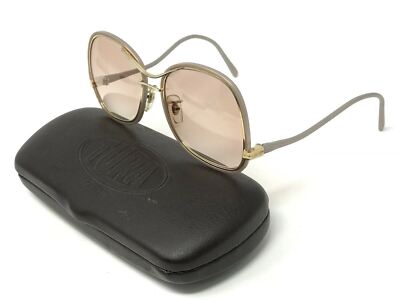 Tura Sunglasses 560 Gold Metal Butterfly Round Sunglasses Japan Miller Metal Oversized Butterfly Sunglasses: Women main image 4