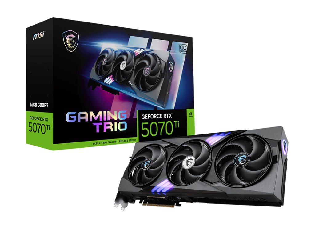 MSI GeForce RTX™ 5070 Ti 16G GDDR7 GAMING TRIO OC PLUS DLSS4