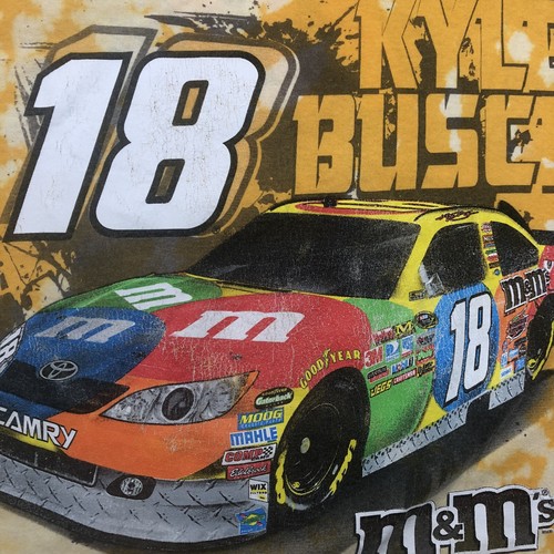 Kyle Busch M&M's Chase NASCAR T-Shirt 2011 gelb Batik Acid Wash XXL 1 von 1 - Bild 3 von 8