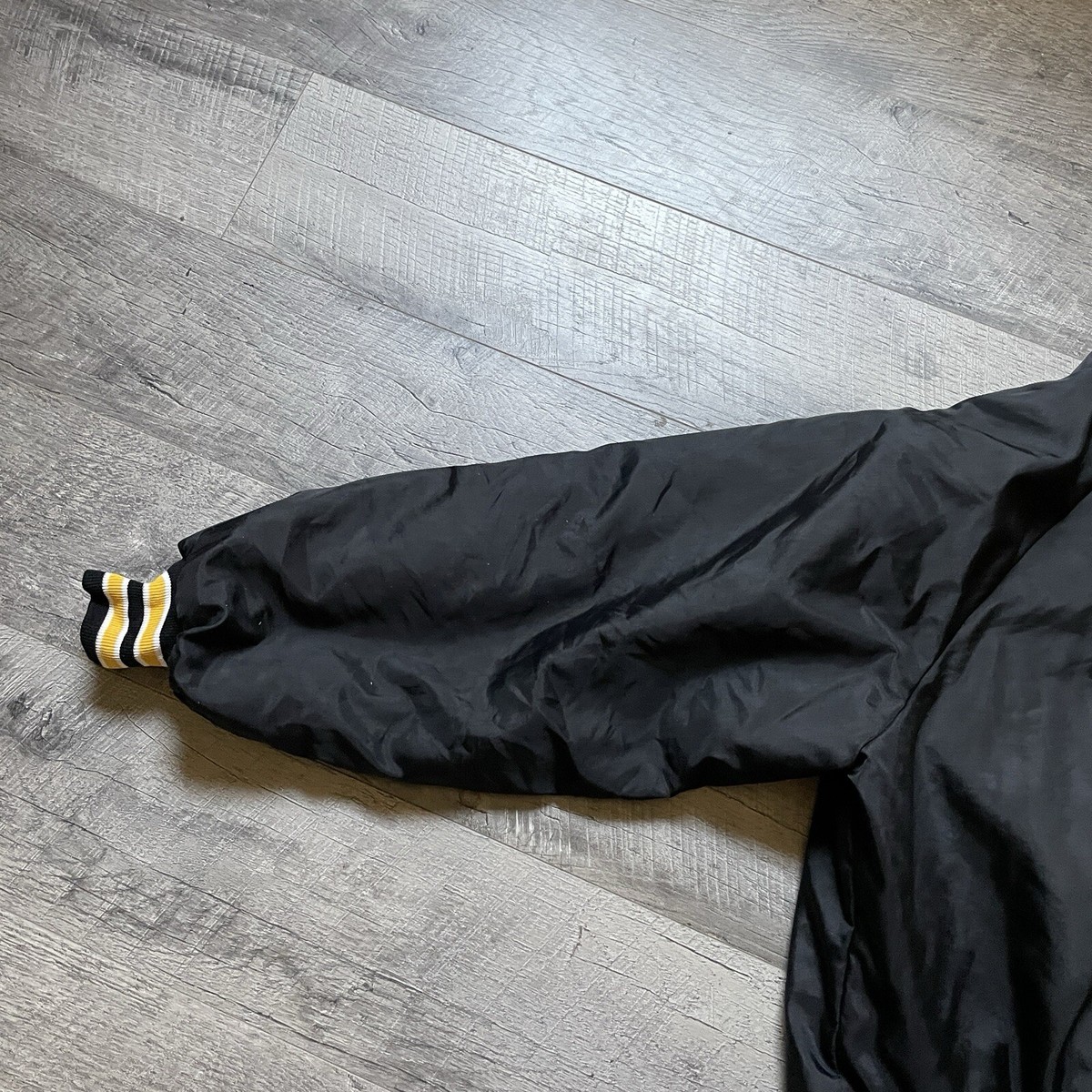 Vtg Mens 2XL Nylon Jacket West Ark Black Made in USA 90s