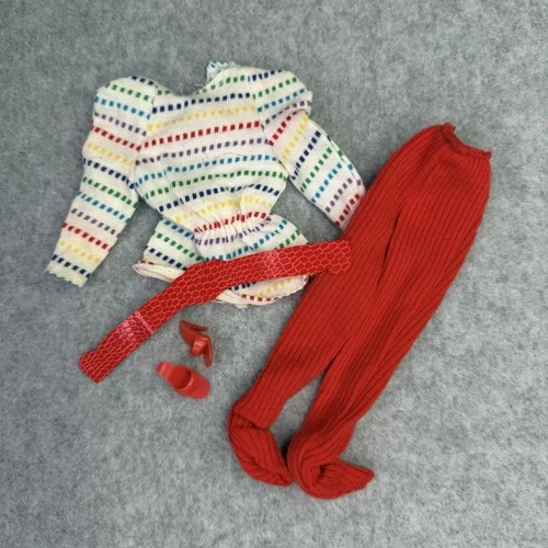 Vintage Mattel 1987 Barbie Bright and Breezy Fashion Set #4525 Belt And Shoes