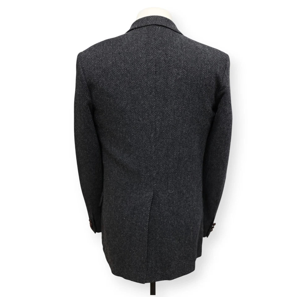 FARAH VINTAGE TWEED Hombre Gris Carbón ESPIGA Abrigo Deportivo Chaqueta Blazer 38 L Foto 4 de 4