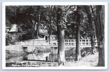 Spring Valley Minnesota Mystery Cave Entrance c1940s MN RPPC Postcard