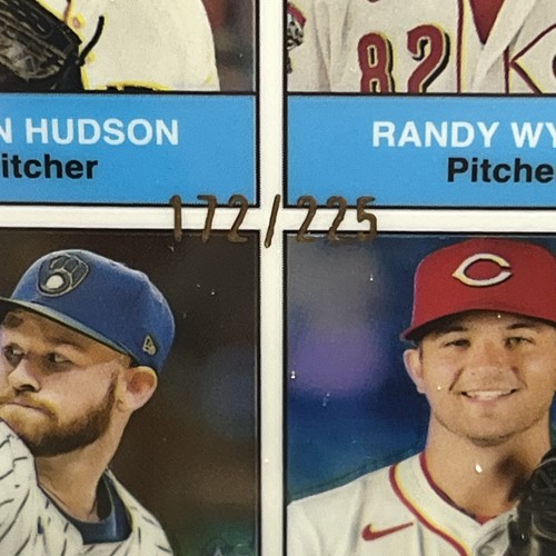 2024 Heritage High Number Pitcher Quad Brewers And Reds /225 - Picture 2 of 7