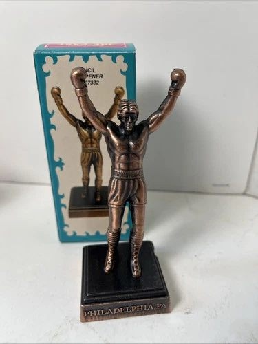 NIB Rocky Balboa Pencil Sharpener 07332 Die Cast Philadelphia PA Statue NEW NOS
