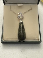 Sterling Silver Connemara Irish Marble Pendant Necklace by J.C. Walsh & Sons