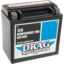 Drag Specialties 12V AGM Maintenance-Free Battery YTX14L-BSFT Harley XL XG 04-20