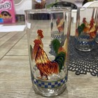 6 Vintage  Ella's Rooster/Chicken Pristine Glass 12oz Libbey's Tumblers — photo 2