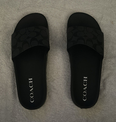 Coach Black Logo Slide Sandals Coach - Brandclub - Coach Men main image 4