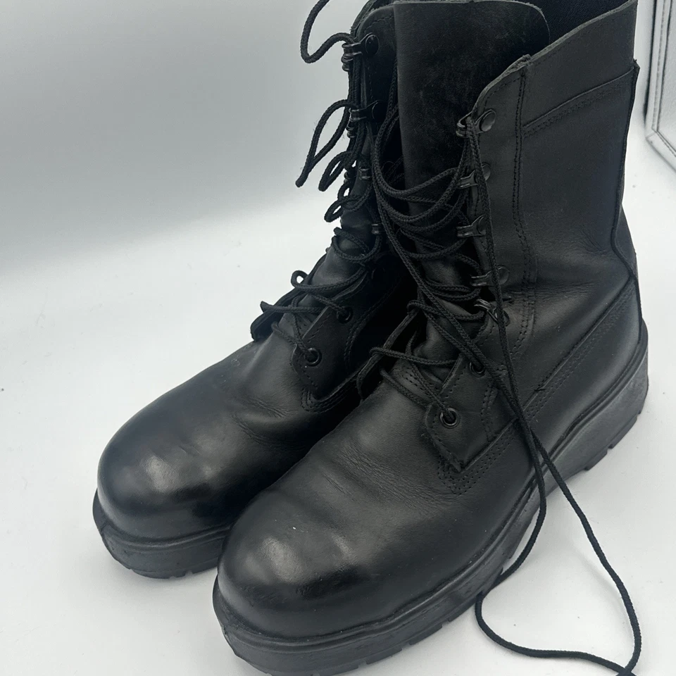 Botas militares masculinas Rocky 9 XW 808F couro preto uso geral biqueira de aço - Imagem 2 de 4