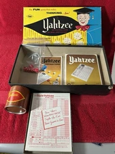 Vintage Yahtzee 1956 Original Board Game w/ Box - #950 E.S Lowe Company Inc