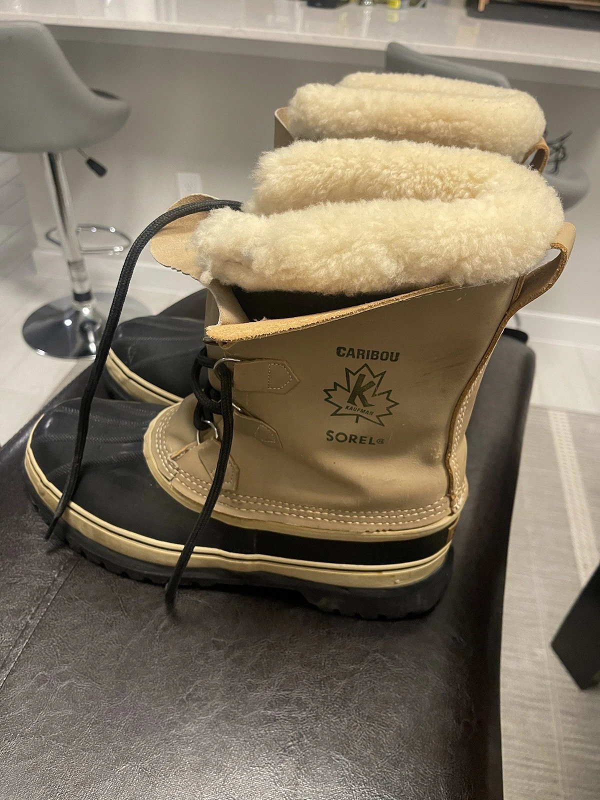 Sorel Caribou Vintage Kaufman Canada Wool Lined Hard Weather Boots US 11