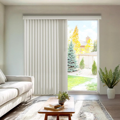 Vertical Blinds for Sliding Glass Doors & Patio Doors, Oxford Alabaster (Vinyl),