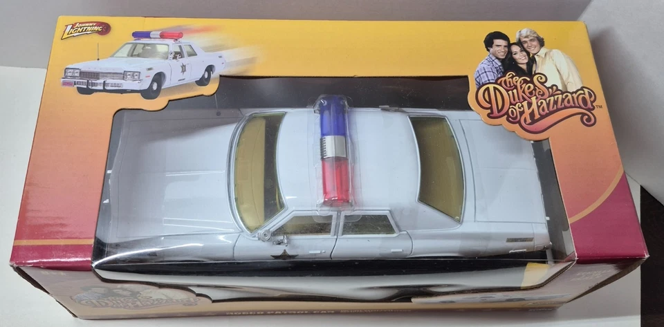 The Dukes of Hazard Rosco Patrol Car Johnny Lightening Diecast 1:18 - White - Image 3 of 4