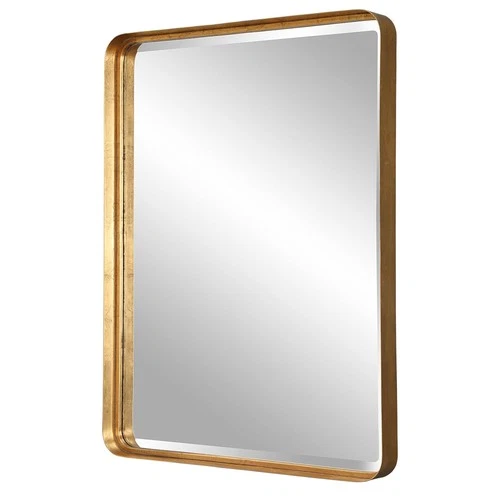 Uttermost Crofton Antiqued Gold Leaf 30" x 40" Wall Mirror - Picture 4 of 7