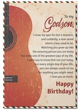 Birthday Card for Godson, Happy Birthday Wishes for Godson Greeting Card with...