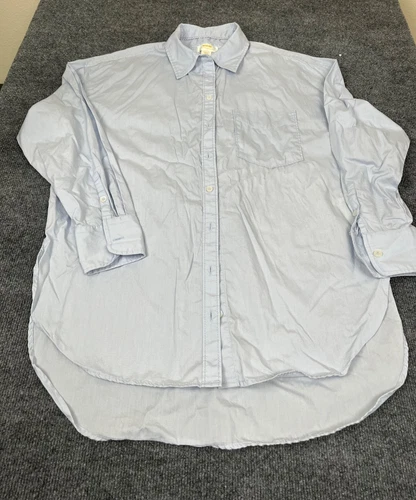 Maeve By Anthropologie Blue Long Sleeve Button up Cotton shirt Size S