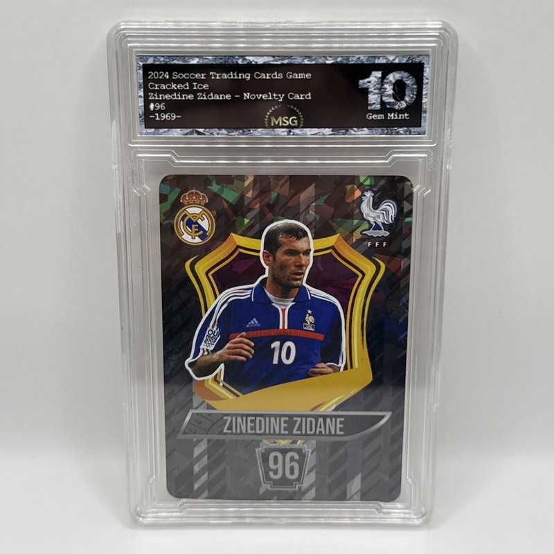Zinedine Zidane Holo Foil Soccer Card 2024 Graded 10 Real Madrid - France