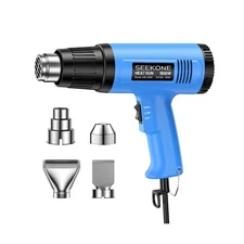 SEEKONE Heat Gun, 1800W Heavy Duty Hot Air Gun Kit Dual-temperature... Fast Ship
