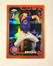 Ben Brown 2024 Topps Chrome RC ORANGE REFRACTOR 01/25 Cubs #USC67 Raw V6