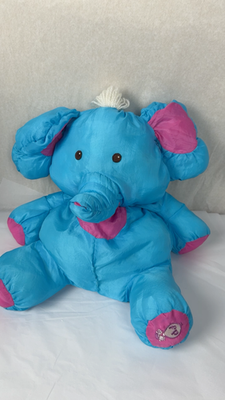 Vintage Fisher Price Wild Puffalumps Blue Elephant Stuffed Animal