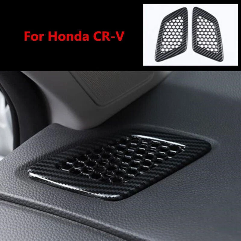 Painel de fibra de carbono saída de ar tampa de ventilação acabamento para Honda CR-V CRV 2023 2024 - Imagem 2 de 4