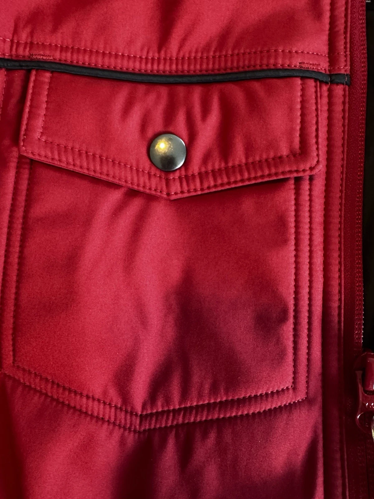 NWT Baubax Men’s Water Resistant Bomber Jacket in Red With A Hood sz M NEW image 9