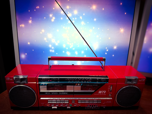 Sanyo M-W19 🌈RaRe🌈 Vintage Stereo Cassette Boombox System - Bild 4 von 5