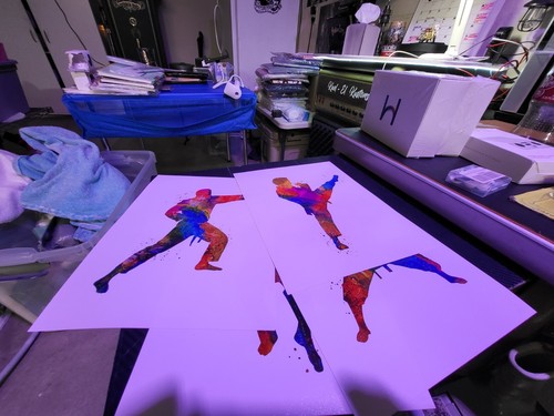 Taekwondo Fighters Abstract Sport Wall Art Prints, 8x10 Ready to Frame Set of 4, - Picture 6 of 6