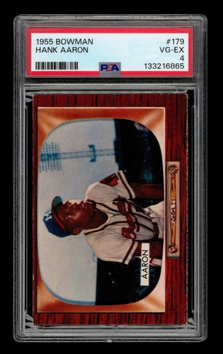 1955 Bowman Set-Break #179 Hank Aaron PSA 4 VG-EX