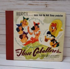 Decca The Three Caballeros 1944 Walt Disney Records Pre-owned 