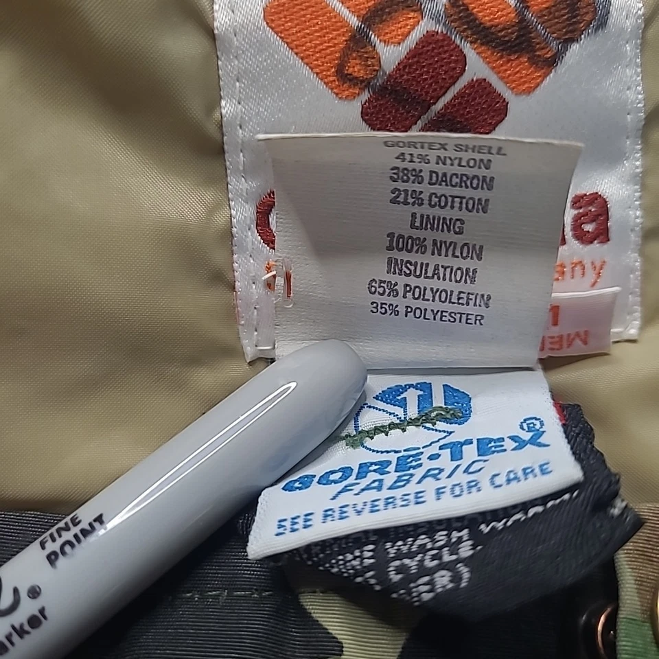 VTG 80's Columbia Bib Overalls Mens L Camo Goretex Thinsulate Insulated Hunting - Image 4 of 4